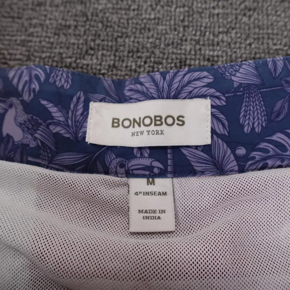 Bonobos Swim Trunks Shorts Mens Medium Red Solid 4 Inseam Mesh Lined Quick Dry